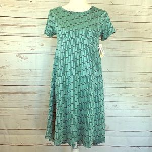 Lularoe Carly Dress Teal Waves